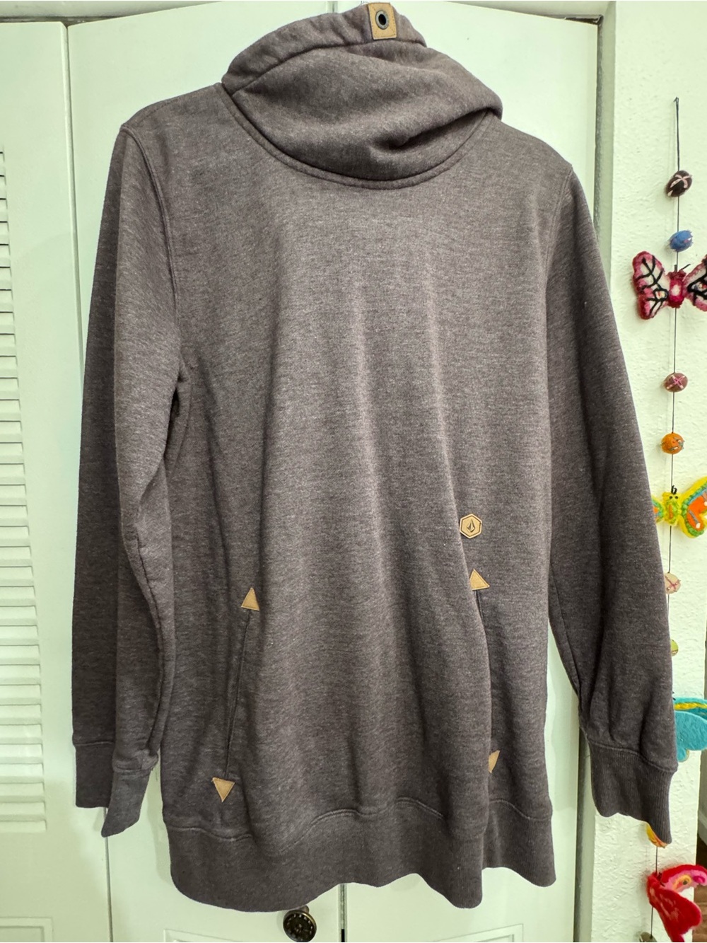 Volcom Women's Funnel Neck Tunic Sweatshirt